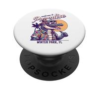 Winter Park Florida Paradise Alligator Retro Style Design PopSockets Adhesive PopGrip