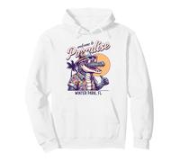 Winter Park Florida Paradise Alligator Retro Style Design Pullover Hoodie