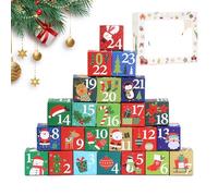 Winter Party Festive Decoration Empty Countdown Box for Boys Girls Couples Small Toys Candy Chocolate Lipstick