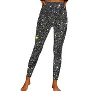 Winter Patterned Leggings For Women Uk Sparkly Trousers For Women Uk Grey Joggers Elasticated Waist Glitter Bottoms Tailored Shiny Metallic Sweatpants Christmas Glittery Tights Stretch Slim Fit