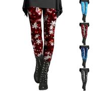 Winter Patterned Leggings For Women Uk Sparkly Trousers For Women Uk Joggers Tailored Sequin Bottoms Glitter Printed Plaid Sweatpants Elasticated Waist Stretch Tights Skinny Christmas Jogging Pants