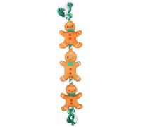 Winter Paws Festive Christmas Rope - Food-Inspired Design for Dogs Who Enjoy Chewing, Tugging, and Holiday Fun - A72 (Gingerbread)
