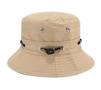 Winter Peaked Cap Women Small Bucket Hat for Women Construction Dustproof Breathable Hat for Men Fashion Travel Word Carrying Rope Fishing Hat Newborn Sun Hat, beige, One Size