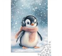 Winter Penguin-5, Classic Jigsaw Puzzle, 1000 Pieces, 52x38cm/1000pcs | For adults who enjoy puzzles over the holidays: Adult jigsaw puzzle with 1000 pieces creates puzzle time on colder days.