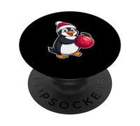 Winter Penguin Holding Red Ornament Design PopSockets Adhesive PopGrip