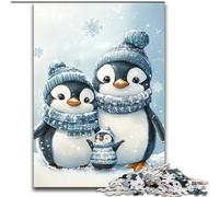 Winter Penguins Jigsaws Puzzles 1000 Pieces for Adults Gifts, for Age 14 Years And over Stress Relief Christmas Game Presents for Women (size 50x75cm)