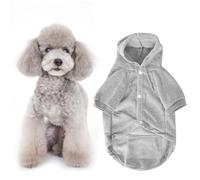 Winter Pet Clothes Costume with Hat, Cotton Dog Cat Outfit Gray, Button Closure, Keep Warm - Soft Fabric, Durable Design, Easy On Off for Cold Weather (XXL)