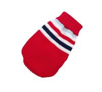 Winter pet clothing, warm pullover sweater, stylish for cats and dogs, economical, easy to clean, suitable for everyday wear(Red stripe,S)