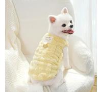 Winter Pet Dog Clothing - Heart Yarn-Dyed Plush Coat with Traction Ring