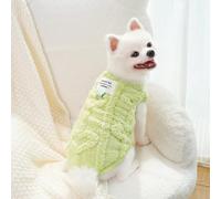 Winter Pet Dog Clothing - Heart Yarn-Dyed Plush Coat with Traction Ring