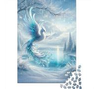 Winter Phoenix Fantasy Jigsaw Puzzles for Adults Interesting Puzzle Game 1000 Piece Brain Challenge for Adults Gifts 70x50cm/1000pcs