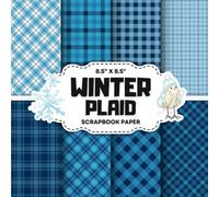 Winter Plaid Scrapbook Paper Collection: Decorative Double-Sided Seasonal Craft Papers for Junk Journals, Wrapping, Card Making & Mixed Media Projects