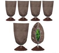 Winter Plant Covers with Zipper and Drawstring 4 Pieces, Protects Outdoor Plants from Frost, Temperature Drops, and Harsh Environmental Factors (Zipper 80 * 120cm)