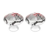 Winter Plum Grove Cabinet Knobs, 2-Pack Silver Stainless Steel Drawer Pulls with Screws, Elegant Hardware for Dressers, Kitchen,Cabinets & Desks