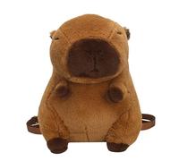 Winter Plush Backpack with Cartoon Capybara Animal Stuffing Large Capacity Crossbody Bag Handbag for Women Girls