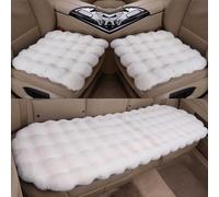 Winter Plush Car Seat Cushion for Mitsubishi Outlander（7seats） 2013-2016, Soft Fluffy Front & Back Seat Covers with Non-Slip Backing Auto Seat Protector,Beige