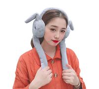 Winter Plush Earmuffs with Moving Ears Cute Ear Warmers Outdoor Earmuffs Funny Ear Muffs for Winter Ear Muffs for Women Winter Ear Warmers Earmuffs with Moving Animal Ears for Cold Weather