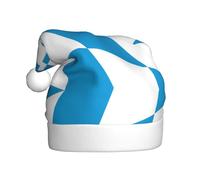 Winter Plush Hat with Stylish Bavarian Flag Patterns Light and Warm Suitable for Holidays and Winter Parties Black