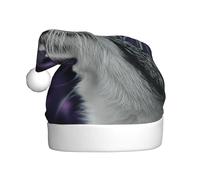 Winter Plush Hat with Stylish Cat Looking at Lavender Patterns Light and Warm Suitable for Holidays and Winter Parties
