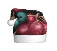 Winter Plush Hat with Stylish Fruit of The Night Patterns Light and Warm Suitable for Holidays and Winter Parties Black