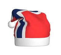 Winter Plush Hat with Stylish Norwegian Flag Patterns Light and Warm Suitable for Holidays and Winter Parties Black