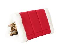 Winter Plush Pet Bed - Winter Cat Cave, Winter Warm Cat House | Outdoor Use Plush Winter Dog Bed with Non-Slip Bottom, Simple Semi-Enclosed Washable Folding Kitten Bed Cave for Keeping Pet Nest