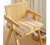 Winter Plush Rabbit Cushion Thickened Warm Cushion Dining Office Student Long Sitting God Tool-Bean Paste Color-45-45 cm