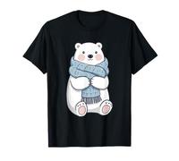 Winter Polar Bear Illustration with Scarf T-Shirt