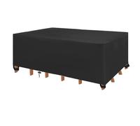 Winter-Proof 600D Ox Rattan Fur Cover Set, Outdoor Garden Protector for Table, Chair & Sofa, 160x100x75cm, Durable & Weather Resistant, Ideal for All Seasons