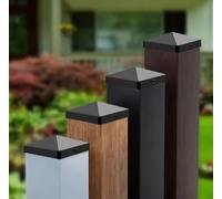 【Winter Protection Essential】12x 4x4 Inch Fence Post Caps - Heavy-Duty Black ABS Plastic Post Top Covers with Screws - Protect Timber Posts from Rot, Snow & Rain Damage for Garden Fence & Decking