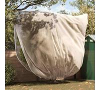 Winter Protection for Plants Pack of 3 Beige Non-Woven Fabric 3 x 3.93 m with Zip and Drawstring Closure, Reusable, Ideal for Outdoor Garden Care and Lawn Care