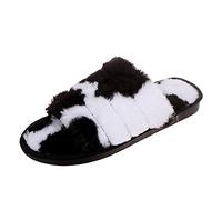Winter Pure Women's Decorated Shoes Flowers Leisure Slippers Breathable Colour Intdoor Women's Slippers Women's Shoes 43 Wide, black, 4 UK