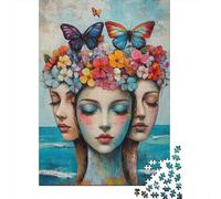 Winter Puzzle Gift: Butterfly Dreams Floral Fantasy Art 1000 Piece Jigsaw, 70x50cm/1000pcs