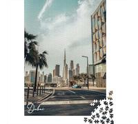 Winter Puzzle Gift: Dubai Street View 1000 Piece Jigsaw, 38x26cm/1000pcs | For the Christmas break: Adult jigsaw puzzle with 1000 pieces; for adults who enjoy jigsaws and thoughtful gifts.