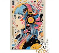 Winter Puzzle Gift: Future Bass Headphones Soundscapes Unleashed! 1000 Piece Jigsaw, 38x26cm/1000pcs
