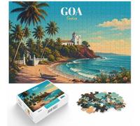 Winter Puzzle Gift: Goa, India Travel 1000 Piece Jigsaw, 1000pcs (52x38cm)