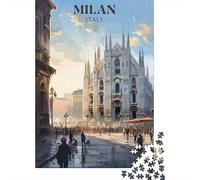 Winter Puzzle Gift: Milan Cathedral Cityscape 1000 Piece Jigsaw, 52x38cm/1000pcs