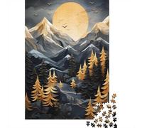 Winter Puzzle Gift: Mist Misty Pines 1000 Piece Jigsaw, 52x38cm/1000pcs