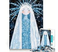 Winter Queen Digital Art 1000 Piece Jigsaws Creative Skill Toy Tight Lock No Loose Pieces Bonding Activity for Loved Ones (38x26cm)