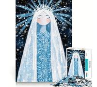 Winter Queen Digital Art Jigsaw for Adults 1000 Pieces Brain Memory Game Laser Cut for Flawless Fit Unique Gift for Stress Relief (50x75cm)