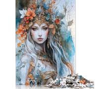 Winter Queen Jigsaw Puzzles Puzzles for Adults Kids. 1000 Pieces Impossible Challenge Toy Educational Game Home Decoration for Educational Games Gifts 1000pcs (38x26cm)
