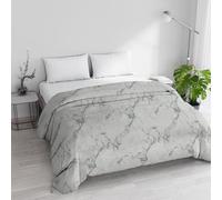 Winter Quilt Padded Double Bed 250 x 245 cm DoubleFace Basic Marble Pattern, Made in Italy - Reversible Duvet in Soft Microfibre 200 g/m² - Machine Washable Duvet
