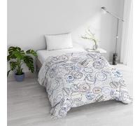 Winter Quilt with Padded Single Bed 160 x 245 cm DoubleFace Basic Travel Life Design, Made in Italy - Reversible Duvet in Soft Microfibre 200 g/m² - Machine Washable Duvet