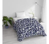 Winter Quilt with Padded Single Bed 160 x 245 cm DoubleFace Basic Wild Pattern, Made in Italy - Reversible Duvet in Soft Microfibre 200 g/m² - Machine Washable Duvet