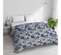 Winter Quilted Quilt for Double Bed 250 x 245 cm DoubleFace Basic Murrine Pattern, Made in Italy - Reversible Duvet in Soft Microfibre 200 g/m² - Machine Washable Duvet