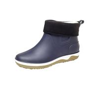 Winter Rain Boots Men's Lined Padded Ankle Boots Warm Winter Boots Non-Slip Wellington Boots Short Rain Shoes Waterproof Outdoor Shoes Warm Comfortable Ankle Boots Thermal Shoes, blue, 8 UK