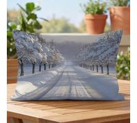 Winter Rectangle Waterproof Linen Cushion Covers 40x70cm Set of 1 kdd-6706
