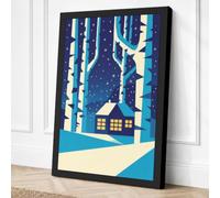 Winter Refuge Scandinavian Canvas Wall Art Print 24x16 Inch (61 x 41 cm)