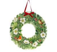 Winter Robin & Holly Wreath Advent Calendar | Large Christmas Advent Calendar with Traditional Design | Paper Picture Advent Calendar for Festive Countdown