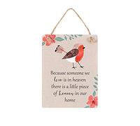 Jones Home & Gift Winter Robin Mini Wooden Sign - 4 Different Designs Available 1 Supplied (When you are visited by a Robin it's a loved one in heaven saying Hello I'm with you)